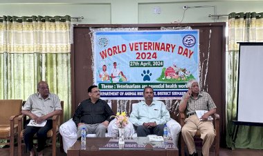 नाहन में विश्व पशु चिकित्सा दिवस अतिरिक्त जिला दंडाधिकारी एल आर वर्मा की अध्यक्षता में हुआ आयोजित