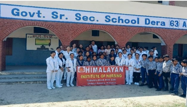 हिमालयन इन्स्टीटयूट के छात्रों ने उच्च माध्यमिक विद्यालय डेरा नारायणगढ में जागरूक किया