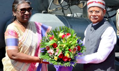 राष्ट्रपति का शिमला पहुंचने पर गर्मजोशी से स्वागत