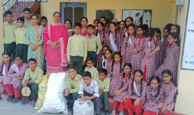 रघुनाथपुरा पाठशाला ने 5 किलोग्राम सिंगल यूज प्लास्टिक पंचायत को किया बिक्री- कंचन