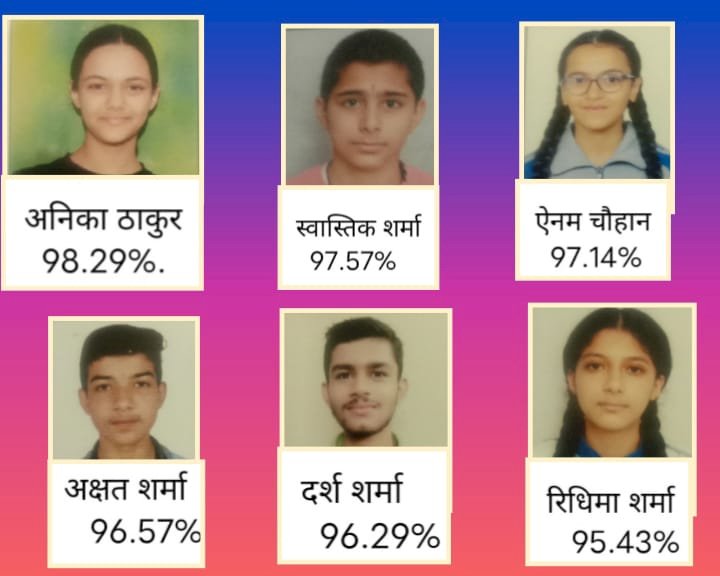 दसवीं बोर्ड परिक्षा में छाये एवीएन के मेधावी बच्चे .21 बच्चों ने 90 फीसदी से ज्यादा अंक लिए