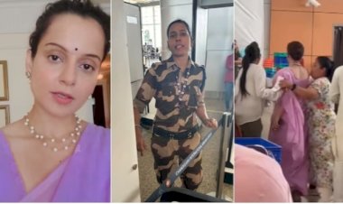 कंगना रनौत को चंडीगढ़ एयरपोर्ट पर चैकिंग के दौरान सीआईएसएफ की सुरक्षा महिला कर्मी ने जड़ा थप्पड़, भाजपा ने की तीखी आलोचना