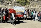 जाइका वानिकी परियोजना ने देमुल गांव को दी थ्रेशिंग मशीनों की सौगात