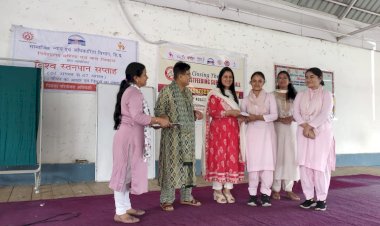 अंतर्राष्ट्रीय स्तनपान सप्ताह के समापन अवसर पर हरी देवी बीएड इंस्टीट्यूट घनहाटी में एक दिवसीय जागरूकता शिविर का आयोजन