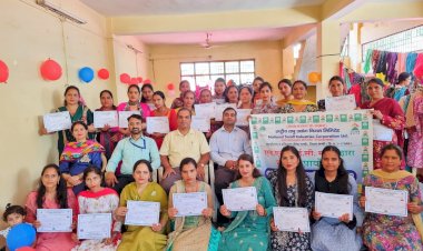 महादेव और चाम्बी पंचायत की महिलाओं ने सीखा वस्त्र व कुशन बनाना