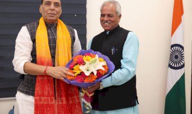 केंद्रीय रक्षा मंत्री राजनाथ सिंह से मिले पूर्व सांसद वीरेंद्र कश्यप