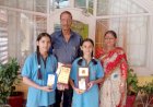 स्वच्छता ही सेवा और नशा निवारण प्रतियोगिता में साधना प्रथम और समीक्षा ने तीसरा स्थान प्राप्त किया