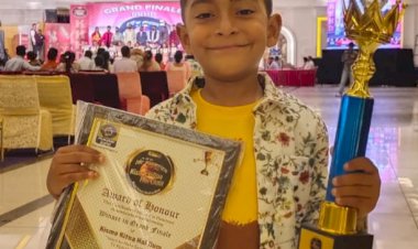 कुल्लू के 7 वर्षीय रियांश मिन्हास ने छोटी सी उम्र में जीता बड़ा खिताब.. टीवी रियलिटी शो 'किसमें कितना है दम' ग्रैंड फिनाले में  में जीते स्वर्ण पदक।