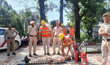 भोरंज में मॉक ड्रिल के दौरान किया बचाव एवं राहत कार्यों का अभ्यास