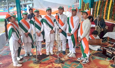 अंडर 12 समूह गान में सरस्वती विद्या मंदिर प्रथम स्थान पर रहा