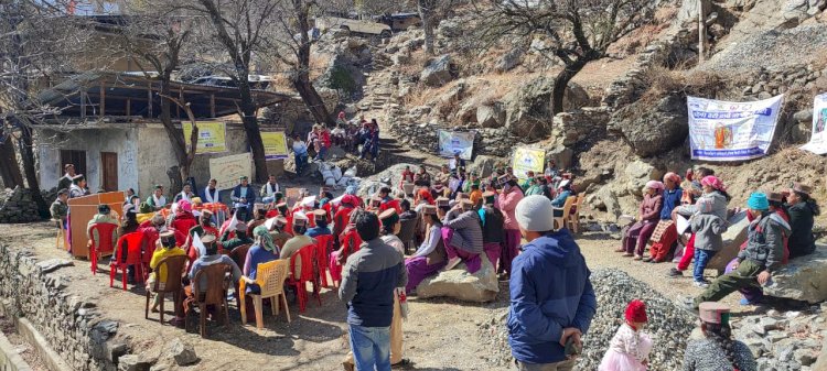 किन्नौर जिला की ग्राम पंचायत चगांव में एक दिवसीय जागरूकता शिविर आयोजित