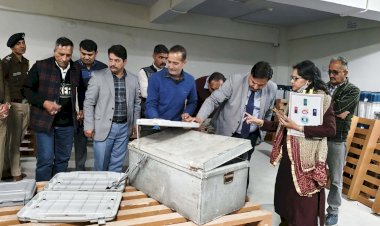 मुख्य चुनाव अधिकारी फागु ईवीएम वेयरहाउस का किया निरीक्षण