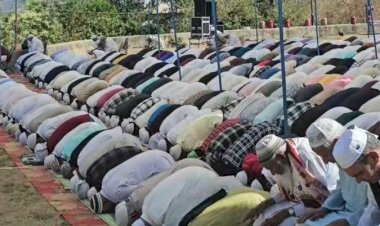 नाहन में मुस्लिम समुदाय ने ईद की नमाज अता की, विधायक अजय सोंलकी ने पहुंचे शुभकामनाएं दी