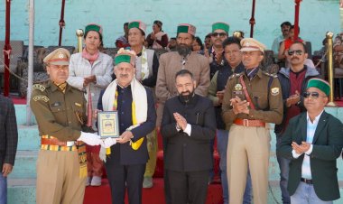 किन्नौर जिला के आई.टी.बी.पी ग्राउंड में हर्षोल्लास के साथ मनाया गया जिला स्तरीय हिमाचल दिवस समारोह