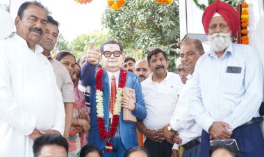 उपमुख्यमंत्री मुकेश अग्निहोत्री ने ललड़ी में किया डॉ. भीमराव अंबेडकर जी की प्रतिमा का अनावरण