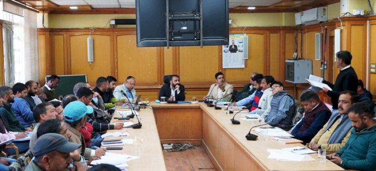 उपायुक्त किन्नौर ने जिला के सभी विभागाध्यक्षों को विकासात्मक कार्य समयबद्ध सीमा में पूर्ण करने के निर्देश दिए