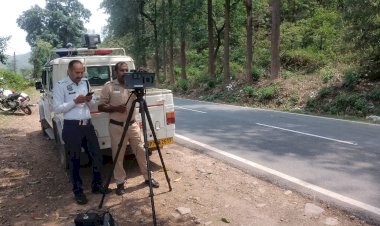 नेशनल हाईवे पर शम्भु वाला में ओवर स्पीड व वाहनों पर कसा शिंकजा, 18 चलान काटे,18 हजार जुर्माना वसूला
