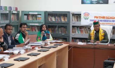 राजस्व मंत्री ने जवाहर नवोदय विद्यालय रिकांग पिओ में आयोजित विद्यालय सलाहकार समिति की बैठक की अध्यक्षता की