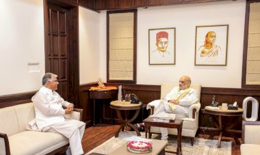 सांसद भारद्वाज की अमित शाह से मुलाकात, पैरामिलिट्री फोर्स  ट्रेनिंग सेंटर की उठाई मांग