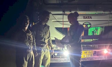 शंभूवाला क्षेत्र में अवैध खनन में हुए तीन टिप्परों का 55,000 रूपये  का चालान किया