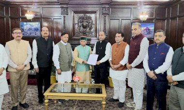 भाजपा ने नेता प्रतिपक्ष जयराम ठाकुर की अध्यक्षता में राज्यपाल शिव प्रताप शुक्ल को सौंपा ज्ञापन