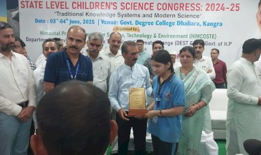 32 वें राज्यस्तरीय चिल्ड्रन साइंस कांग्रेस में एवीएन  की साधना सिंह को मिला नारा लेखन में दूसरा स्थान