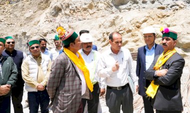 मुख्यमंत्री ने किन्नौर जिला में शोंगटोंग कड़छम जल विद्युत परियोजना का किया दौरा