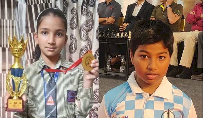 स्टेट चेस चैंपियनशिप 2025 में शानदार प्रदर्शन किया सिरमौर के माधव गर्ग और विवाना ठाकुर ने....