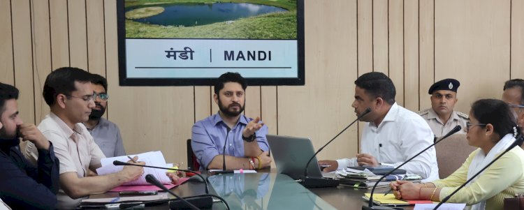 मंडी में ठोस कचरा प्रबंधन और प्लास्टिक प्रतिबंध की समीक्षा बैठक आयोजित