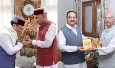 धूमल, शांता से नड्डा की मुलाकात अगले विधानसभा चुनाव 2027 को साधने की तैयारी