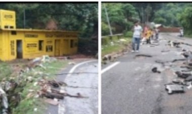 नाहन बिरोजा फैक्टी के नजदीक बरसाती नाले ने मचाया कहर, लाखों का नुकसान, डंगा हुआ ध्वस्त नप बना रही है नाले को कवर करके पार्क..