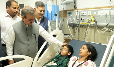 बिलासपुर में बस दुर्घटना ग्रस्त, 32 यात्री घायल, सीएम एम्स पहुंचे घायलों का हाल जाना...