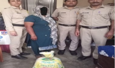 महिला नशा तस्कर के  घर पुलिस की दबिश: 6.656 कि.ग्रा भुक्की समेत 9300 की कंरसी पकड़ी....