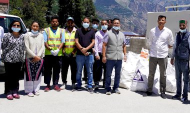 किन्नौर जिला के मुख्यालय रिकांग पीओ में एक दिवसीय सफाई अभियान आयोजित