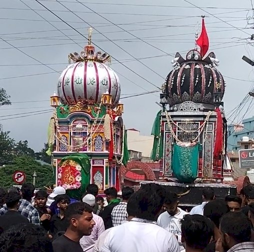 मुहर्रम पर निकला ताजियों का जुलूस, मुस्लिम समुदाय के सैकड़ों लोगों ने शिरकत की....