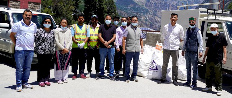 किन्नौर जिला के मुख्यालय रिकांग पीओ में एक दिवसीय सफाई अभियान आयोजित