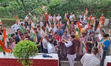 विभाजन विभीषिका स्मृति दिवस : तिरंगा यात्रा का नेतृत्व भी किया बिंदल ने....