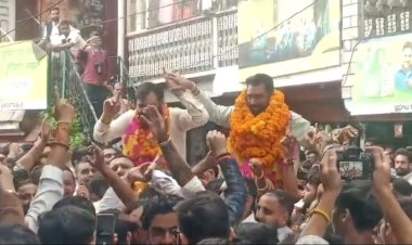 शिमला: भाजयुमो के नवनियुक्त राज्य अध्यक्ष डॉ सन्नी शुक्ला ने रैली की दीप कमल पहुंचे....