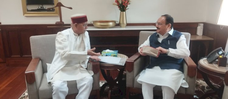 राज्यपाल ने केंद्रीय स्वास्थ्य मंत्री से भेंट की