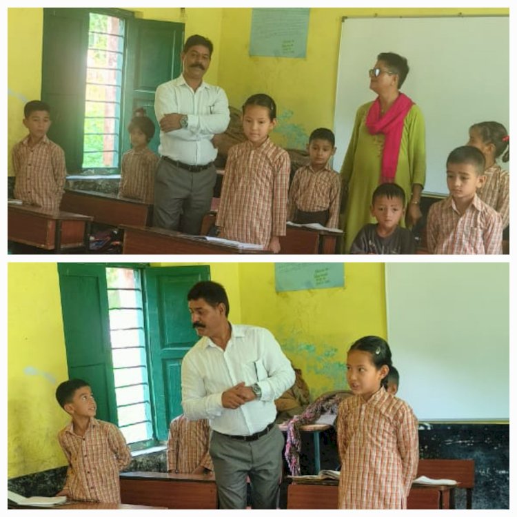 ऑन खादरी पाठशाला का औच्चक निरीक्षण किया: शिक्षा उपनिदेशक ने मैदान में खड़े घास को काटने के दिये आदेश...
