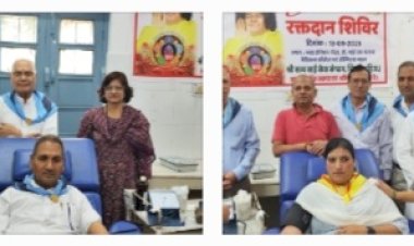 श्री सत्य साई सेवा संगठन: शिविर में 34 लोगों ने रक्तदान किया...