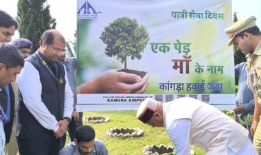 यात्री सेवा दिवस के अवसर पर राज्यपाल ने गगल एयरपोर्ट में किया पौधारोपण