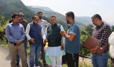 उपाध्यक्ष विनय कुमार ने रेणुका विधानसभा क्षेत्र के संगड़ाह उपमंडल में भारी बरसात से हुए नुकसान का लिया जायजा