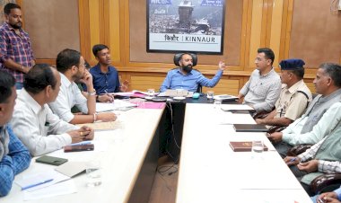 किन्नौर जिला के उपायुक्त कार्यालय रिकांग पिओ में नशा मुक्त भारत अभियान के तहत बैठक आयोजित