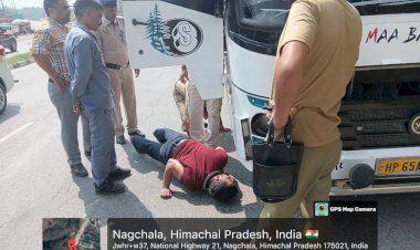 नागचला चौक में 50 वाहनों की जांच, नियम तोड़ने वालों पर सख्ती