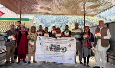 प्राकृतिक खेती की ओर किसानों का कदम, जायका परियोजना के तहत गोहर इकाई द्वारा वितरित की गई न्यूट्री किचन गार्डन किट्स