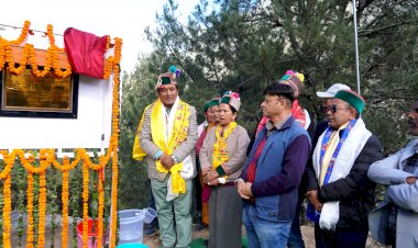 राजस्व मंत्री ने 02 करोड़ 56 लाख रुपए की लागत से निर्मित रिकांगपिओ से खवाँगी सड़क का लोकार्पण किया