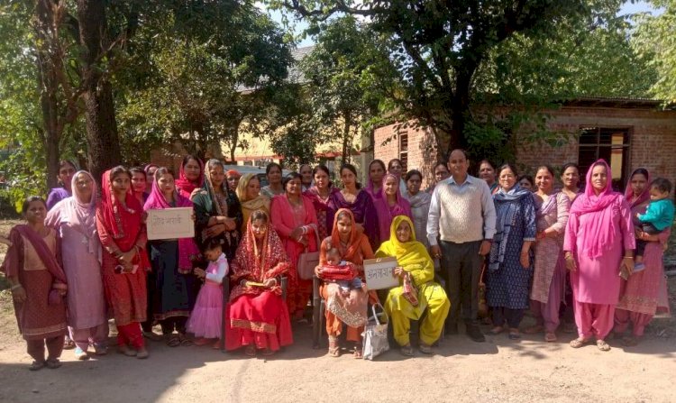 आंगनबाड़ी केंद्र जाहू कलां में अन्नप्राशन व गोदभराई कार्यक्रम आयोजित
