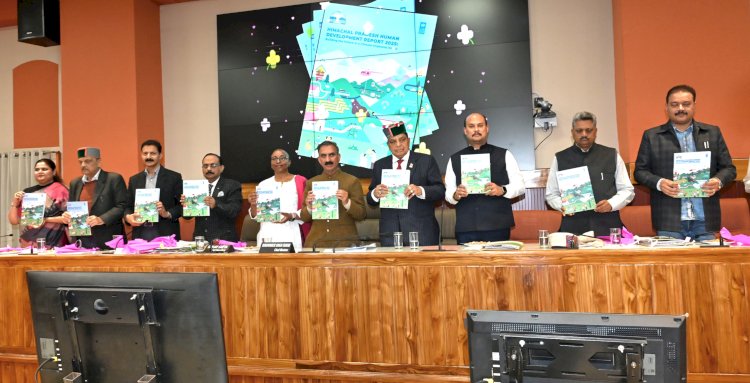मुख्यमंत्री ने हिमाचल प्रदेश मानव विकास प्रतिवेदन-2025 का किया विमोचन