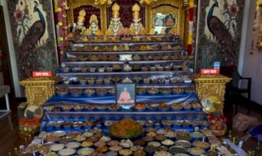 न्यू शिमला स्थित स्वामिनारायण अक्षरधाम मंदिर में अन्नकूट त्सव मनाया गया